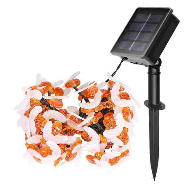 Outdoor Solar Bee Lights String Tuin Kerstversiering