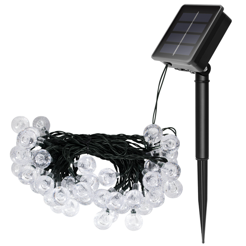 Solar Outdoor Kerstdecoratie Kristallen Globe Lichtslinger