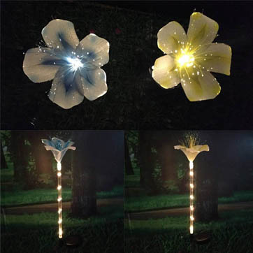 glasvezel bloem decoratie licht