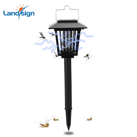 Nieuwe en verbeterde Zapper op zonne-energie - Verbeterde Outdoor Flying Insect Killer - Hang of zet in de grond